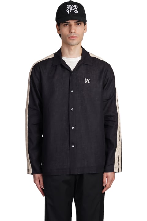 Palm Angels Shirts for Men Palm Angels Shirt In Black Linen