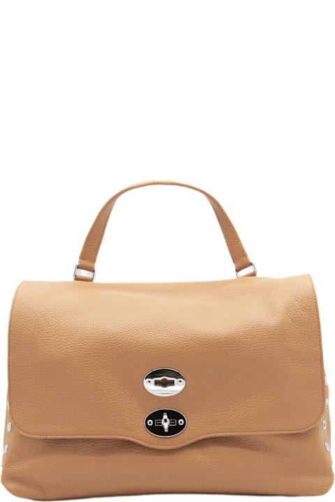 Homeware Zanellato Beige Leather Postina Baby Top Handle Bag