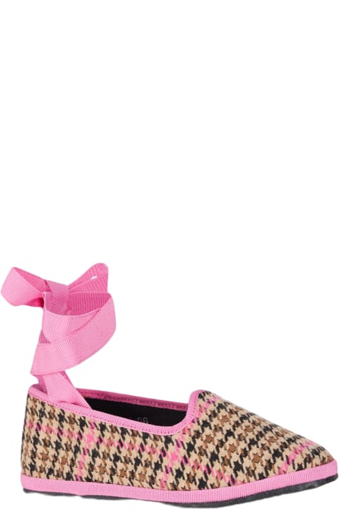 Homeware MC2 Saint Barth Girl Pied De Poule Slipper Loafers | My Chalom Special Edition
