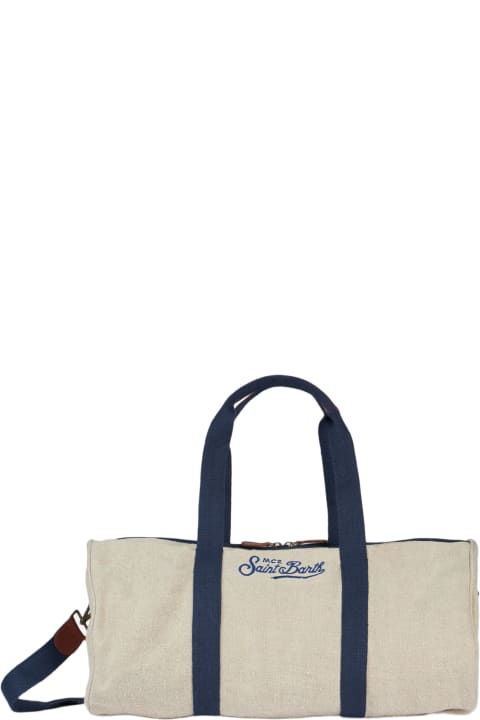 Homeware MC2 Saint Barth Natural Linen Travel Duffle Bag Jetleg
