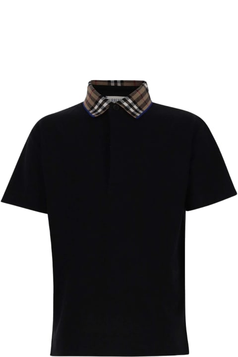 Burberry Topwear for Boys Burberry Cotton Polo Shirt With Check Pattern