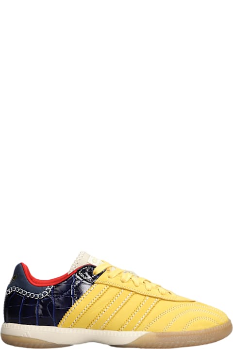 Adidas Originals by Wales Bonner Sneakers for Men Adidas Originals by Wales Bonner Samba Suede Sneakers In Yellow Suede