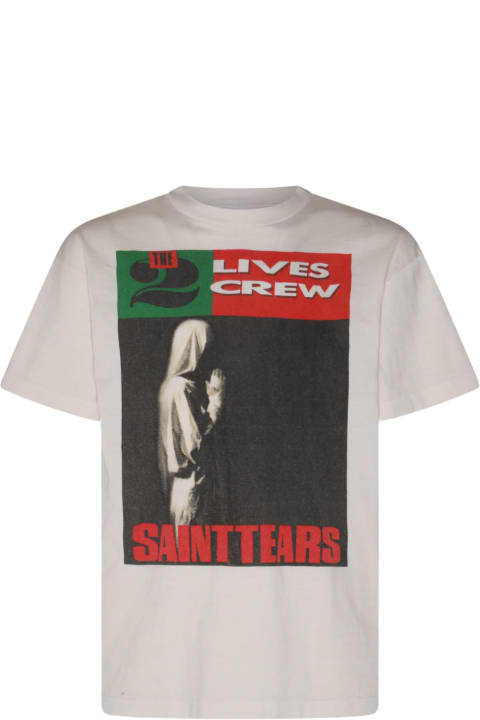 SAINT Mxxxxxx Topwear for Men SAINT Mxxxxxx White Cotton T-shirt
