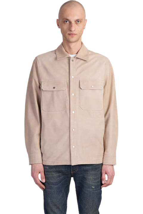 Salvatore Santoro Clothing for Men Salvatore Santoro Leather Jacket In Beige Leather