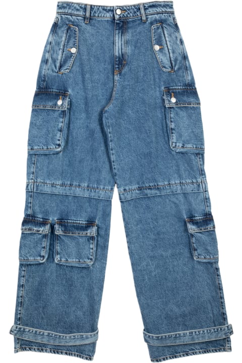 Icon Denim Pants & Shorts for Women Icon Denim Woman Jeans Light Blue Denim Baggy Cargo Pant - Rosalia