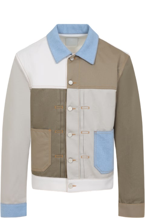 Givenchy Coats & Jackets for Men Givenchy Pleated And Snapped Denim Jacket