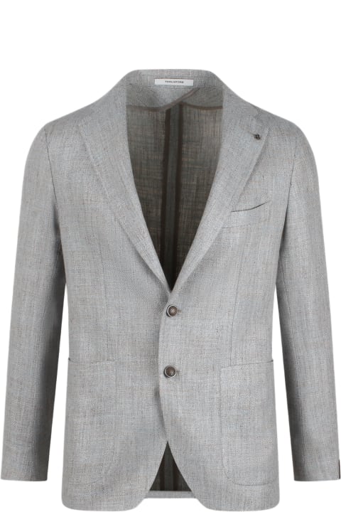 Fashion for Men Tagliatore Silk Linen Single Breasted Blazer