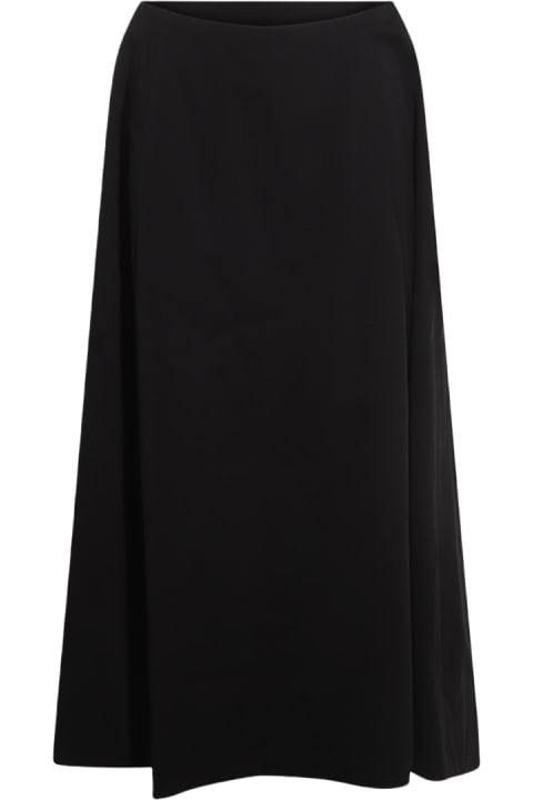 ［大人気！］BALENCIAGA COTTON MIDI SKIRT 814357TBP011000 Balenciaga Black Cotton Midi Skirt | italist
