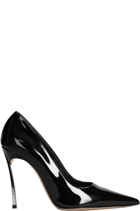 High-Heeled Shoes for Women Casadei Super Blade Pumps In Black Leather