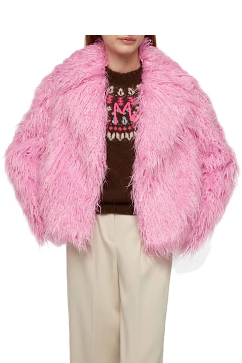 Homeware MC2 Saint Barth Pink Furry Short Jacket Sully