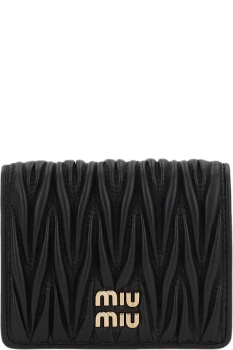 Miu Miu for Women Miu Miu Quilted Nappa French-flap Wallet