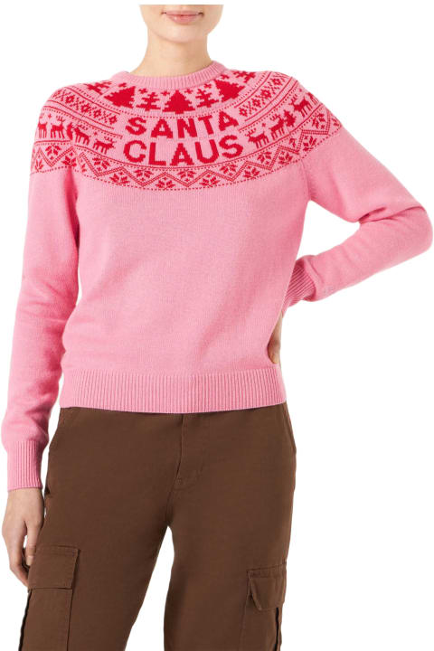 MC2 Saint Barth for Women MC2 Saint Barth Woman Sweater With Santa Claus Embroidery