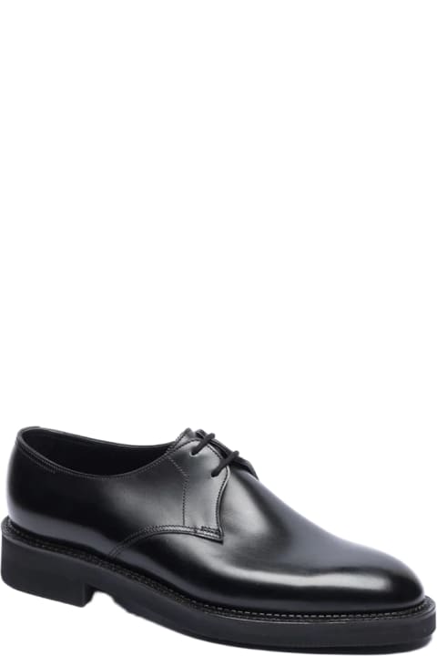 John Lobb Shoes for Men John Lobb Haldon Derby Black Calfskin With Rubber Sole