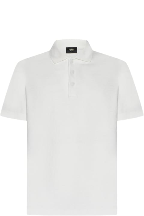 Fendi Sale for Men Fendi Pique Cotton Polo Shirt