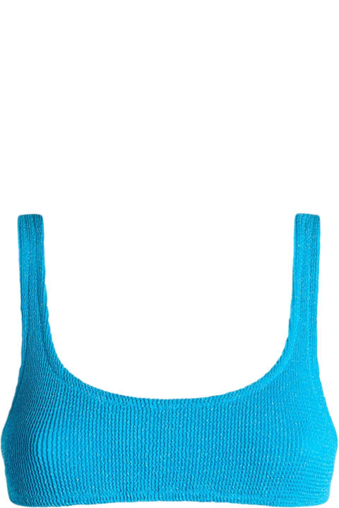 Homeware MC2 Saint Barth Woman Turquoise Classic Lurex Crinkle Bralette Naima