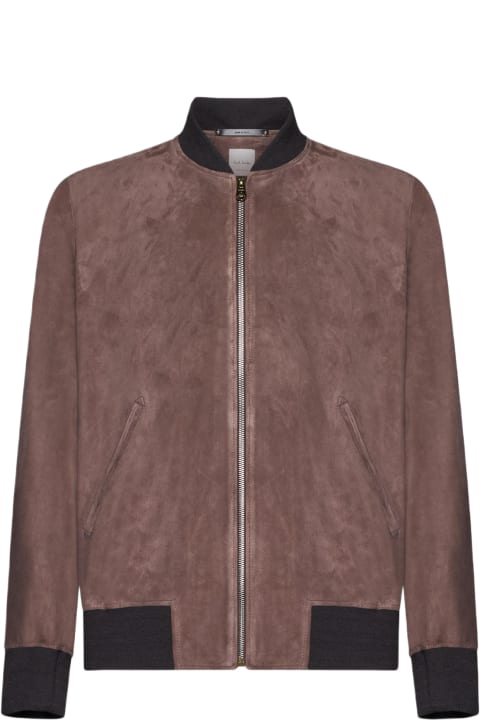 Paul Smith Coats & Jackets for Men Paul Smith Suede Bomber Jacket