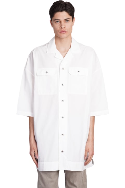 メンズ DRKSHDWのシャツ DRKSHDW Magnum Tommy Shirt In White Cotton