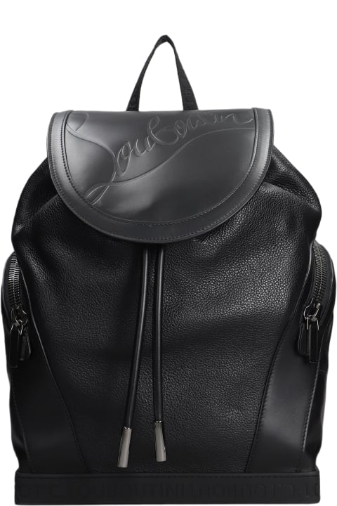 Backpacks for Men Christian Louboutin Explorafunk S Backpack In Black Leather