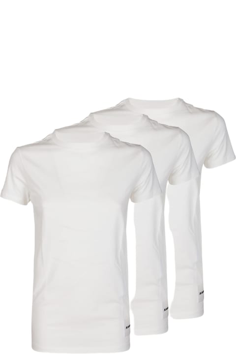 Jil Sander Topwear for Women Jil Sander White Cotton 3 Pack Tshirt
