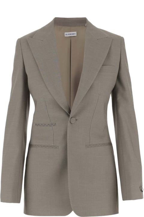 Clothing Sale for Women Burberry Wool Tailored Jacket