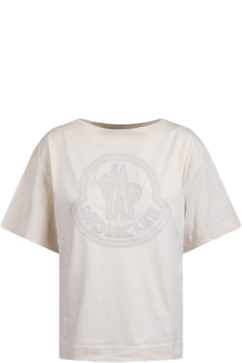 Fashion for Women Moncler Moncler T-shirt With Embroidered Logo