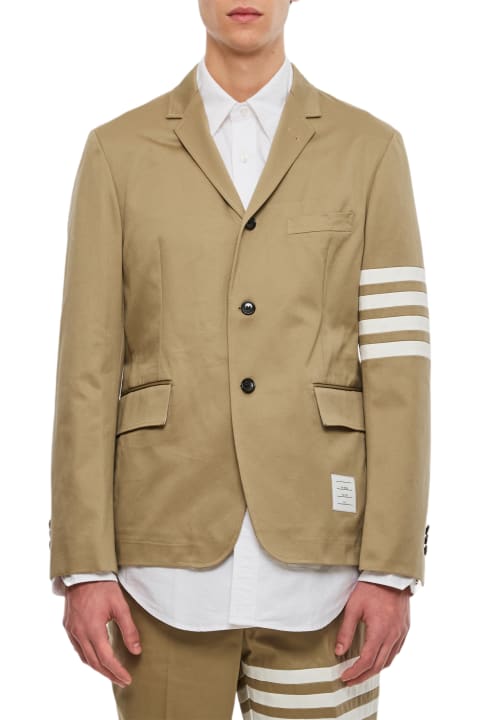 Thom Browne for Men Thom Browne Classic Sport Jacket W/ 4 Bar In Cotton Twill