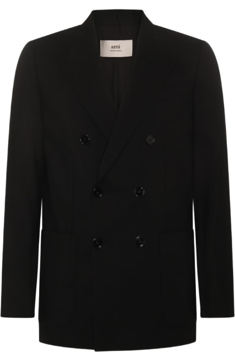 Ami Alexandre Mattiussi Coats & Jackets for Men Ami Alexandre Mattiussi Black Wool Blazer