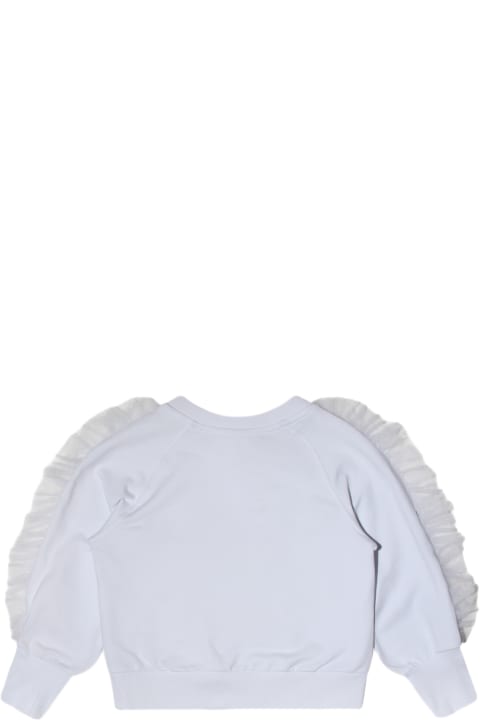 Fashion for Girls Monnalisa White Cotton Sweatshirt