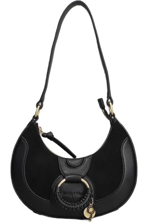 See by Chloé Women See by Chloé Hana Shoulder Bag In Black Suede And Leather