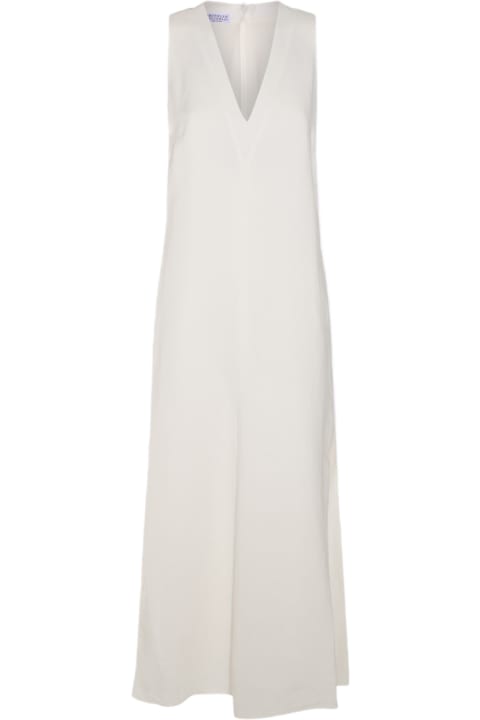 Brunello Cucinelli Dresses for Women Brunello Cucinelli White Viscose Maxi Dress