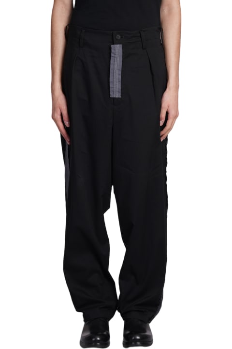 Pants for Men Yohji Yamamoto Pants In Black Cotton