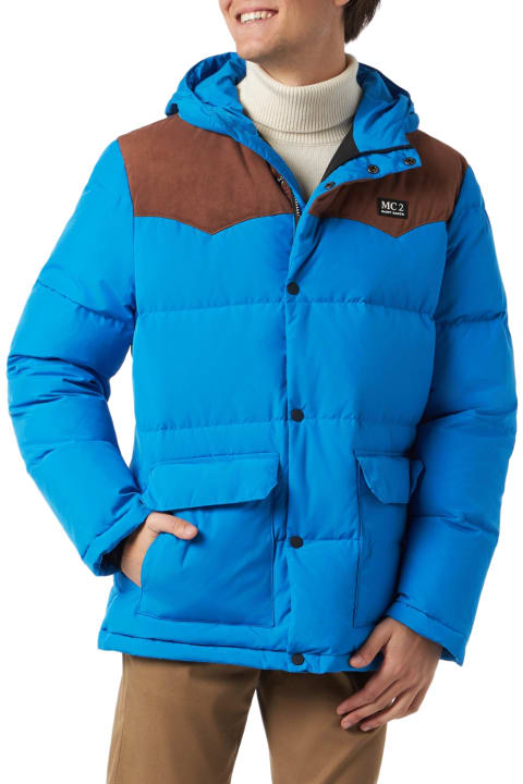 Homeware MC2 Saint Barth Man Bluette Hooded Down Jacket Baxter