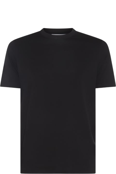 メンズ Crucianiのトップス Cruciani Black Cotton Blend T-shirt