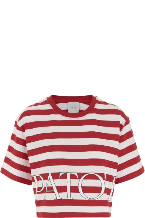 Fashion for Women Patou Cotton T-shirt With Logo Striped Pattern