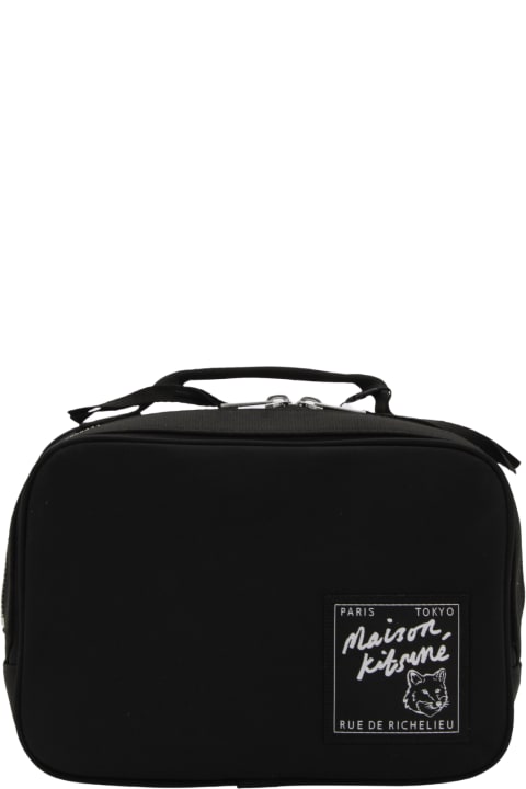 Maison Kitsuné Shoulder Bags for Men Maison Kitsuné Black Belt Bag