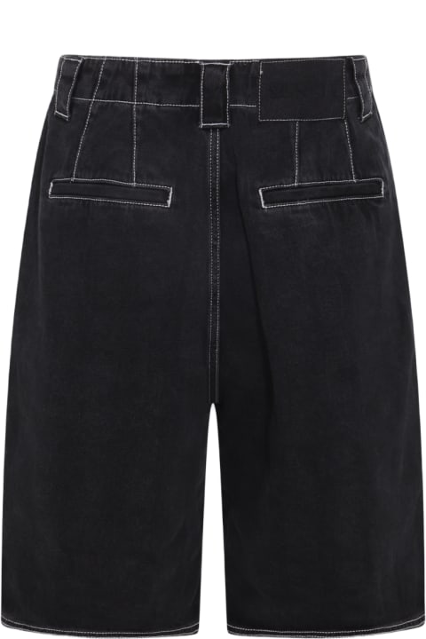 メンズ Sunneiのボトムス Sunnei Washed Black Denim Shorts