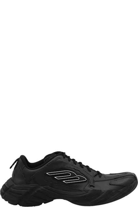 أدوات منزلية Balenciaga Black Leather Monday Sneakers
