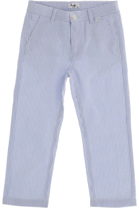 Bottoms for Boys Il Gufo Cotton Pants With Striped Pattern