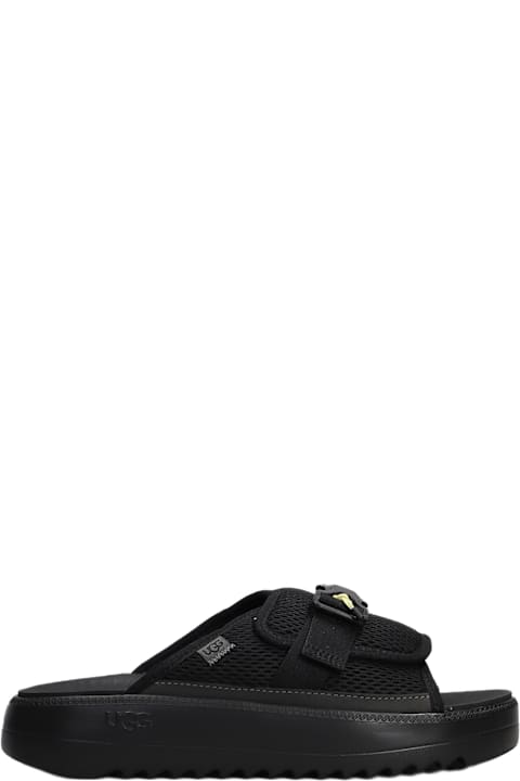 UGG for Kids UGG Maxxer Slide 2.0 Flats In Black Fabric
