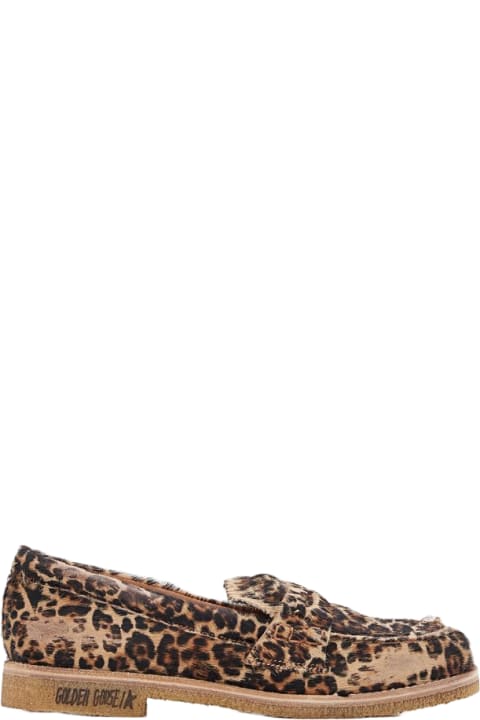 Jerry Leopard Print Horsy Leather Loafers
