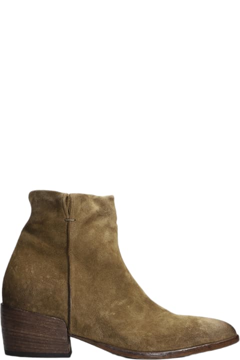 Texan Ankle Boots In Taupe Suede