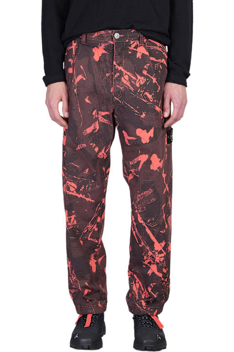 Stone Island Men Stone Island Pants In Black Cotton