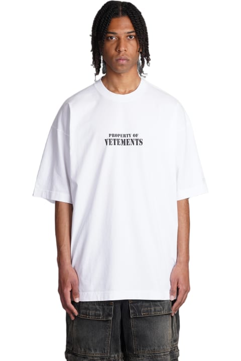VETEMENTS Clothing for Men VETEMENTS T-shirt In White Cotton