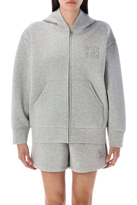 Anine Bing for Women Anine Bing Monogram Embossed Zipped Performance Jacket