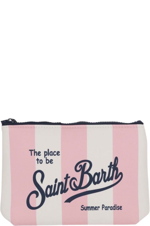 Fashion for Women MC2 Saint Barth Scuba Clutch Bag With Striped Pattern