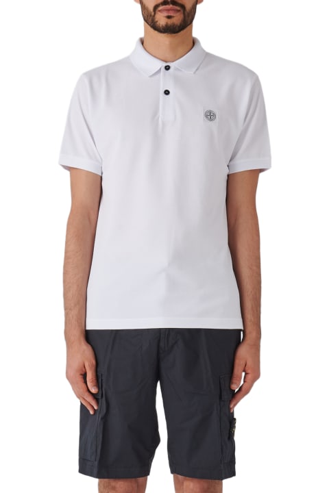Stone Island Clothing for Men Stone Island Compass-patch Short-sleeved Polo Shirt