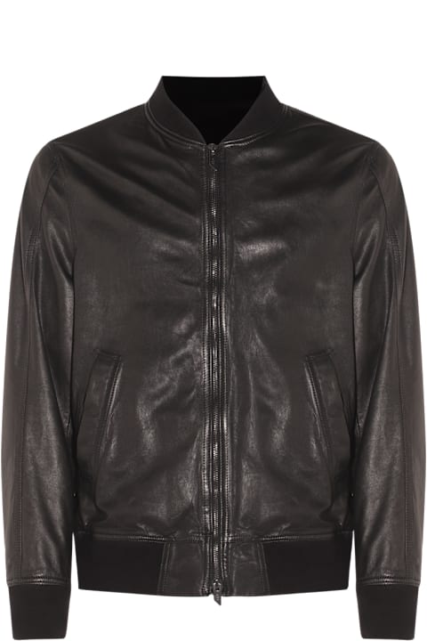 Salvatore Santoro Clothing for Men Salvatore Santoro Black Leather Jacket