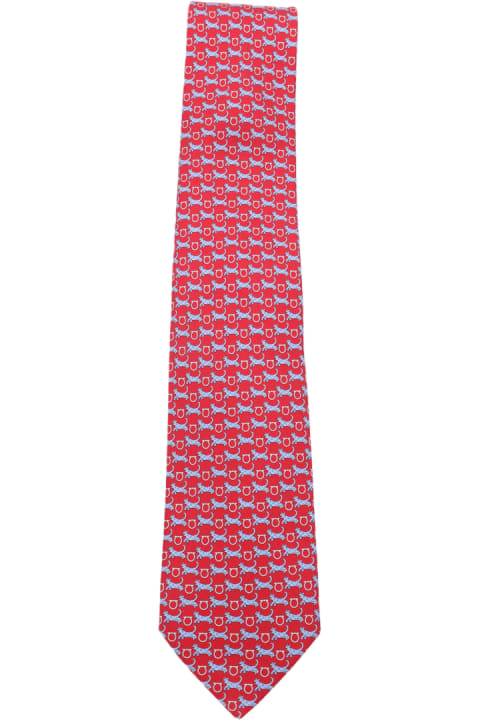 Ties for Men Ferragamo Red Silk Tie
