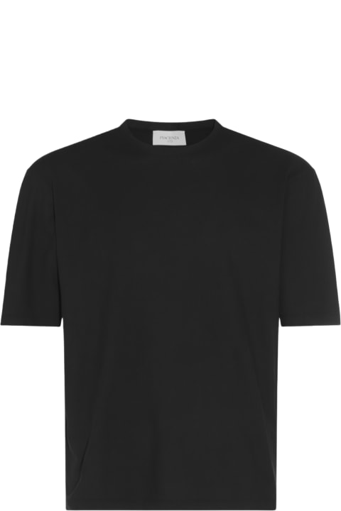 メンズ Piacenza Cashmereのトップス Piacenza Cashmere Black Cotton T-shirt