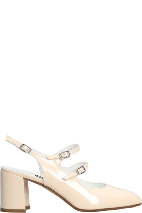 Carel High-Heeled Shoes for Women Carel Banana Pumps In Beige Patent Leather